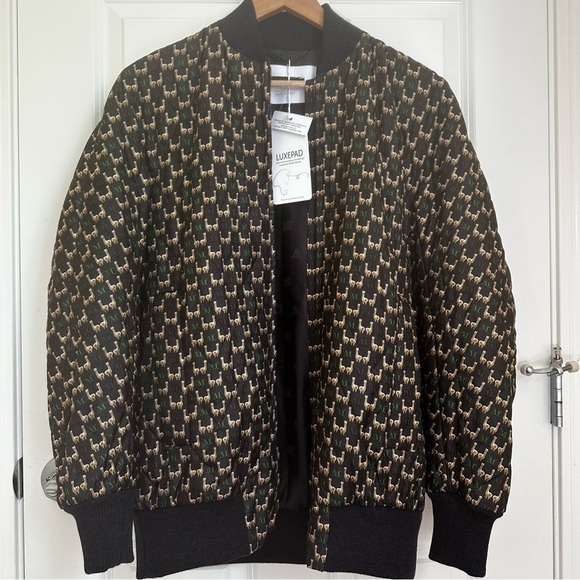 Runway MaxMara Label-cut Vociare BlousonGrigioScuro Bomber Jacket IT38 US4 New - Picture 10 of 16